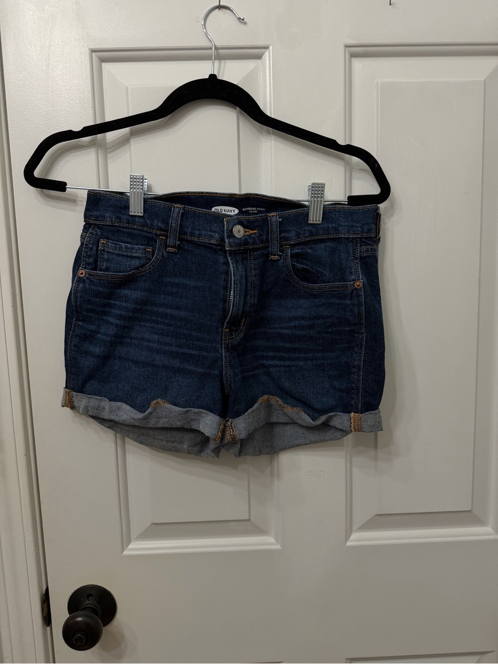 Old Navy Dark Blue Rolled Cuff Boyfriend Shorts